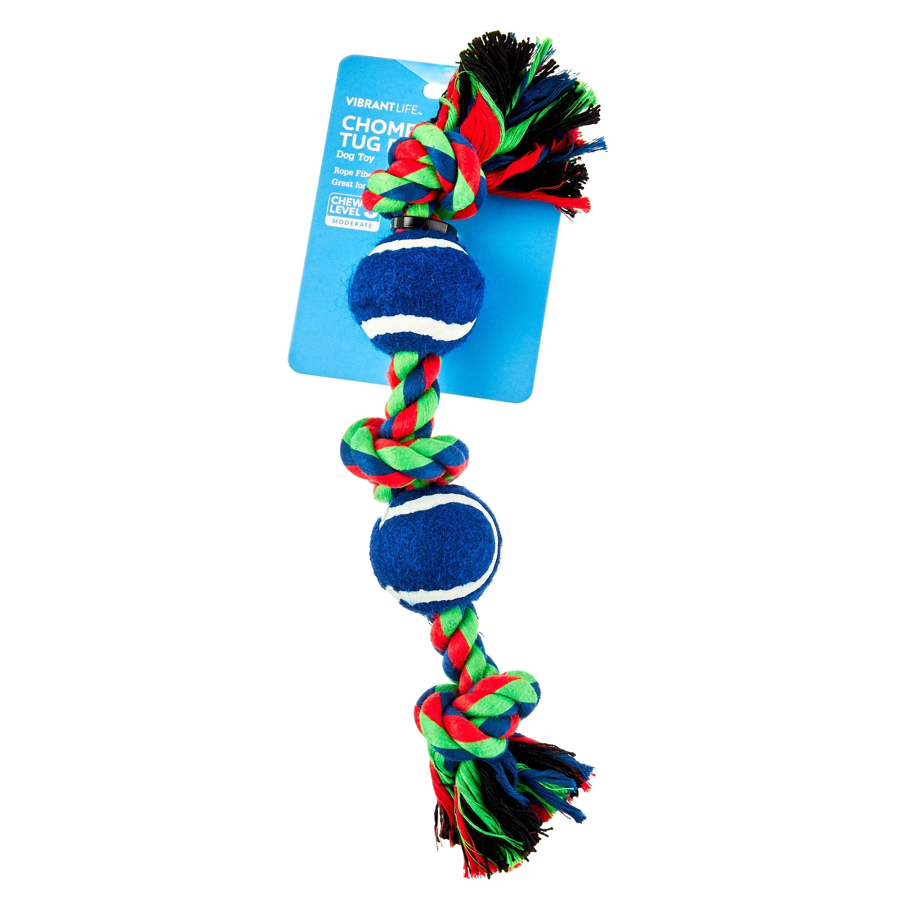 Vibrant Life Chomp and Tug Buddy Tennis Balls Dog Chew Toy