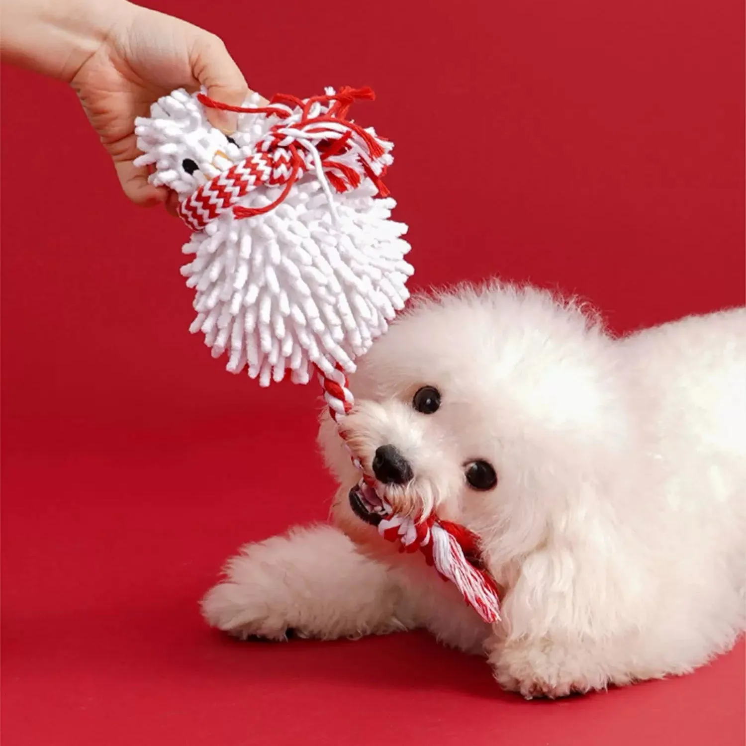 ZEZE Christmas Snowman Dog Rope