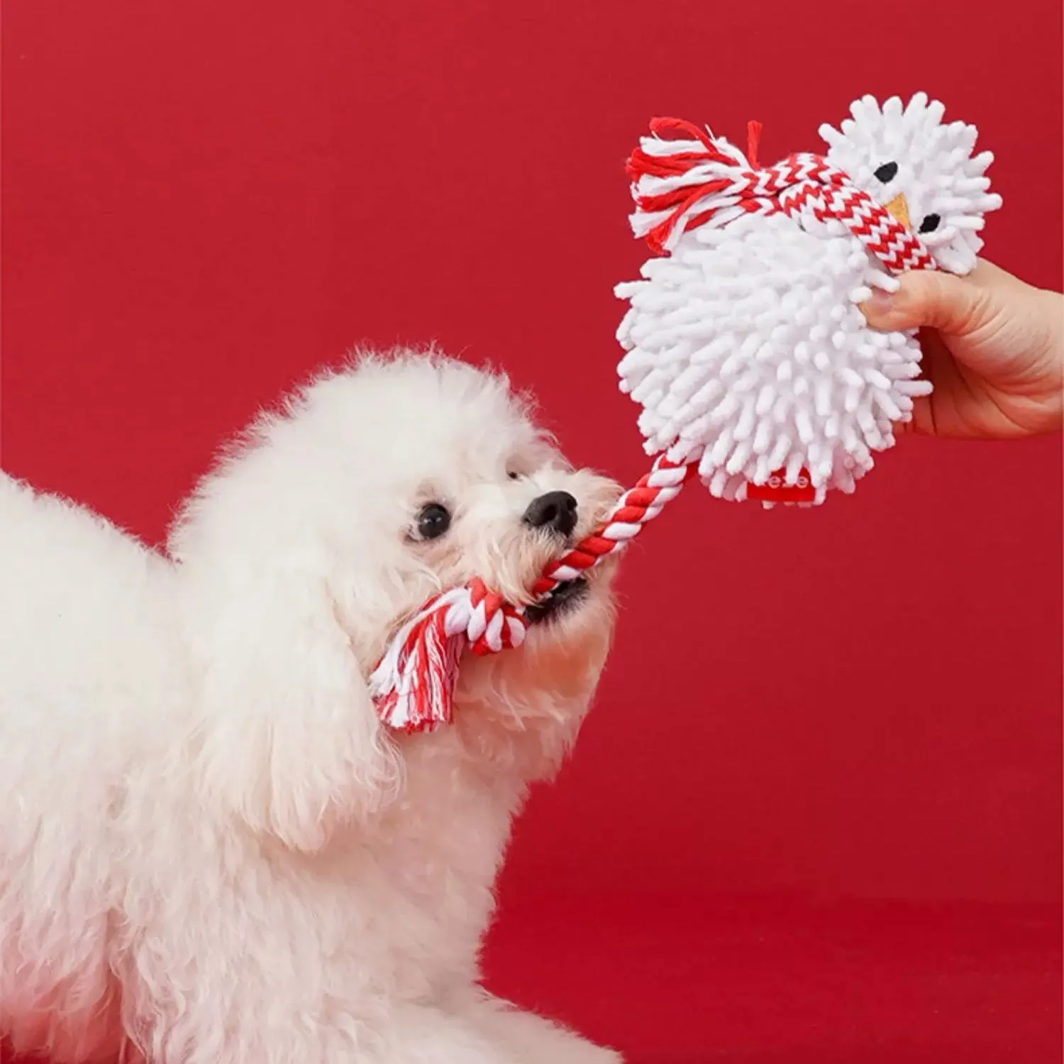 ZEZE Christmas Snowman Dog Rope